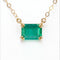 Collier Collier en or jaune 14 carats avec émeraude naturelle certifiée IGI de 1,50 ct 58 Facettes P0015