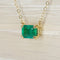 Collier Collier en or jaune 14 carats avec émeraude naturelle certifiée IGI de 1,50 ct 58 Facettes P0015