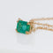 Collier Collier en or jaune 14 carats avec émeraude naturelle certifiée IGI de 1,50 ct 58 Facettes P0015