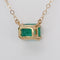 Collier Collier en or jaune 14 carats avec émeraude naturelle certifiée IGI de 1,50 ct 58 Facettes P0015
