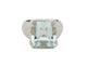 Bague 54 Bague cocktail en or blanc 18k, aigue-marine taille radiant, 13 ct, tour de doigt 54 58 Facettes 277367