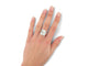 Bague 54 Bague cocktail en or blanc 18k, aigue-marine taille radiant, 13 ct, tour de doigt 54 58 Facettes 277367