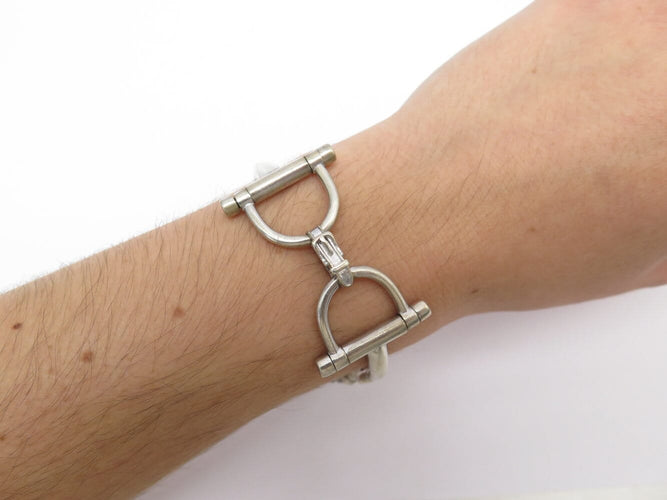 Bracelet Hermès - Bracelet Mors en argent 800 par Gaétan de Percin, 18,8 cm 58 Facettes 277350