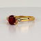 Bague 55 Bague en or jaune 18k, rubis et diamants 58 Facettes