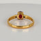 Bague 55 Bague en or jaune 18k, rubis ovale et diamants 58 Facettes 2610001