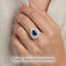 Bague 58 Bague en or blanc 18 kt, saphir taille poire et diamants 58 Facettes AN338 (00329)