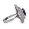 Bague 58 Bague en or blanc 18 kt, saphir taille poire et diamants 58 Facettes AN338 (00329)