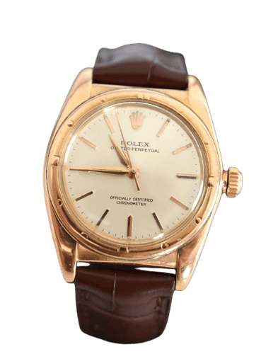 Montre Rolex - Montre « Ovetto » Bubbleback en or rose 18 carats, réf. 3372, vers 1945 58 Facettes RO-900