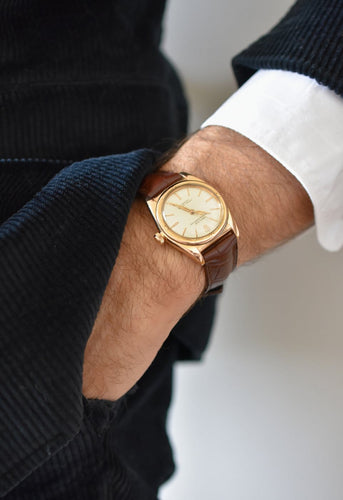 Montre Rolex - Montre « Ovetto » Bubbleback en or rose 18 carats, réf. 3372, vers 1945 58 Facettes RO-900