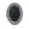 Bague 58 Bague vintage en or blanc 18 ct, opale et diamants 58 Facettes AN161 (00419)