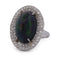 Bague 58 Bague vintage en or blanc 18 ct, opale et diamants 58 Facettes AN161 (00419)