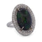 Bague 58 Bague vintage en or blanc 18 ct, opale et diamants 58 Facettes AN161 (00419)