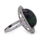 Bague 58 Bague vintage en or blanc 18 ct, opale et diamants 58 Facettes AN161 (00419)