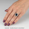 Bague 56 Bague vintage en platine, saphir et diamants 58 Facettes AN p6 (58019)