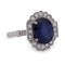Bague 56 Bague vintage en platine, saphir et diamants 58 Facettes AN p6 (58019)