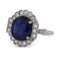 Bague 56 Bague vintage en platine, saphir et diamants 58 Facettes AN p6 (58019)