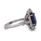 Bague 56 Bague vintage en platine, saphir et diamants 58 Facettes AN p6 (58019)