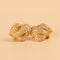 Boucles d'oreilles Boucles d’oreilles rétro en or jaune 18k, feuille pavée de diamants 58 Facettes