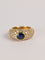 Bague 55 Bague jonc vintage en or jaune, saphir et diamants 58 Facettes
