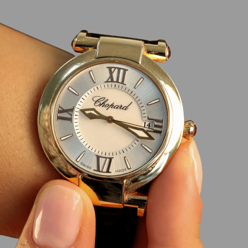 Montre Chopard - Montre Impériale en or jaune 18 carats, bracelet en cuir 58 Facettes