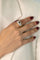 Bague 51 Bague vintage en or jaune 750, saphir et diamants 58 Facettes