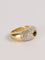 Bague 51 Bague vintage en or jaune 750, saphir et diamants 58 Facettes