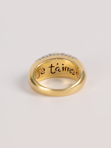 Bague 51 Bague vintage en or jaune 750, saphir et diamants 58 Facettes