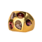 Bague 46 Chanel - Chevalière vintage 1960 en or jaune 750, saphirs, grenats et topazes 58 Facettes