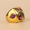 Bague 46 Chanel - Chevalière vintage 1960 en or jaune 750, saphirs, grenats et topazes 58 Facettes