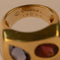 Bague 46 Chanel - Chevalière vintage 1960 en or jaune 750, saphirs, grenats et topazes 58 Facettes