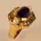 Bague 48 Chanel - Bague vintage des années 1960 en or jaune 750, tourmalines et améthyste 58 Facettes