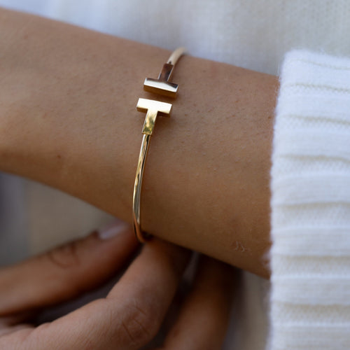 Bracelet Tiffany & Co. - Bracelet jonc Wire en or jaune 58 Facettes