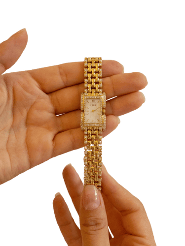 Montre Fred - Montre vintage des années 1980 en or jaune 750 et diamants 58 Facettes