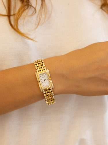 Montre Fred - Montre vintage des années 1980 en or jaune 750 et diamants 58 Facettes