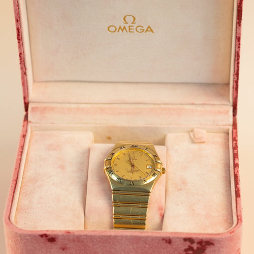 Montre Omega - Montre Constellation en or jaune 18 carats, vers 1990 58 Facettes