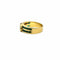 Bague 55 Bague vintage en or jaune 18 carats, diamant de 1,25 carat et émeraudes 58 Facettes