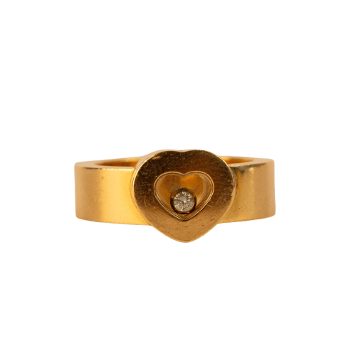 Bague 53 Chopard Happy Love - Bague en or jaune avec diamant 58 Facettes