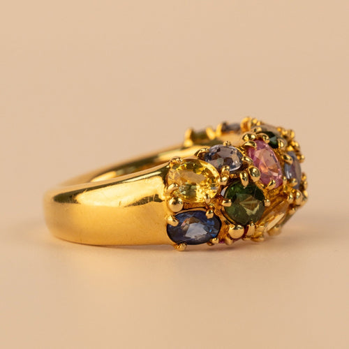Bague 52 Chaumet - Bague Tutti Frutti en or jaune et saphirs multicolores 58 Facettes