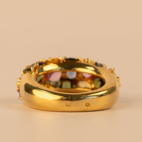 Bague 52 Chaumet - Bague Tutti Frutti en or jaune et saphirs multicolores 58 Facettes