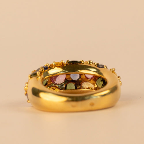 Bague 52 Chaumet - Bague Tutti Frutti en or jaune et saphirs multicolores 58 Facettes