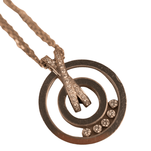 Collier Chopard Happy Diamonds - Collier en or blanc 58 Facettes