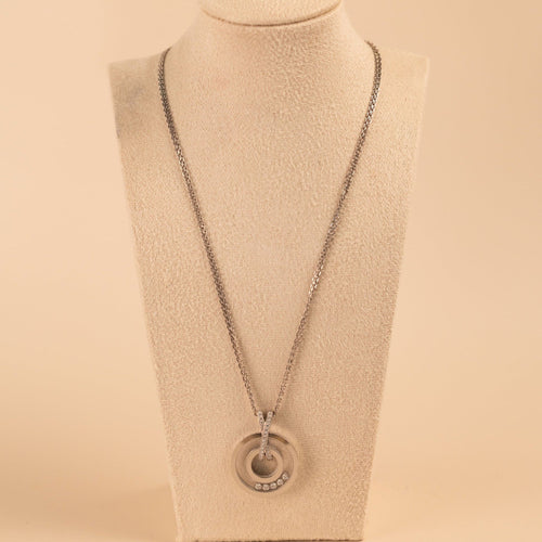 Collier Chopard Happy Diamonds - Collier en or blanc 58 Facettes