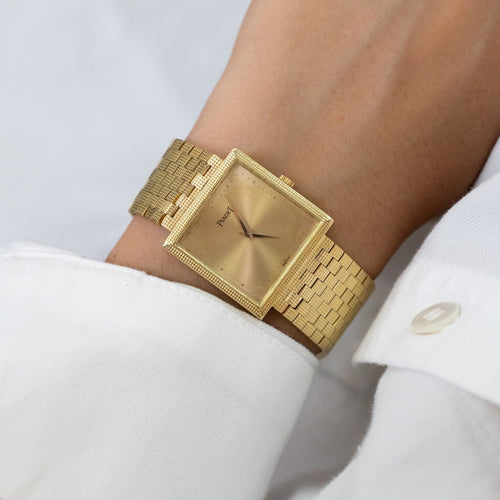 Montre Piaget - Montre Polo vintage en or jaune 18 carats 58 Facettes