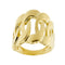 Bague 56 Bague bandeau en or jaune 18 ct à mailles ovales 58 Facettes 33892