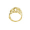 Bague 56 Bague bandeau en or jaune 18 ct à mailles ovales 58 Facettes 33892