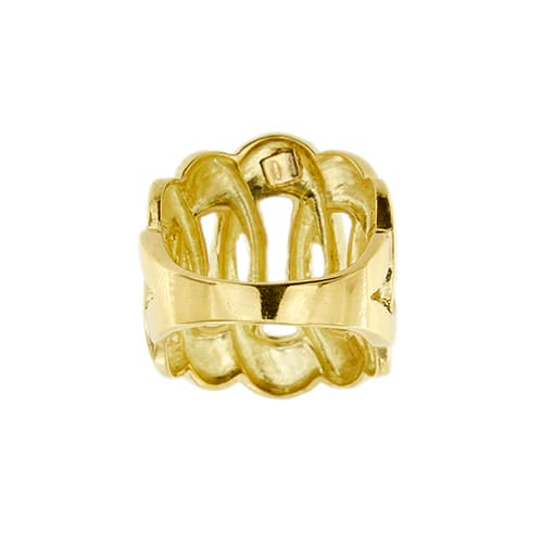 Bague 56 Bague bandeau en or jaune 18 ct à mailles ovales 58 Facettes 33892