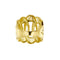 Bague 56 Bague bandeau en or jaune 18 ct à mailles ovales 58 Facettes 33892