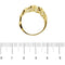 Bague 56 Bague bandeau en or jaune 18 ct à mailles ovales 58 Facettes 33892