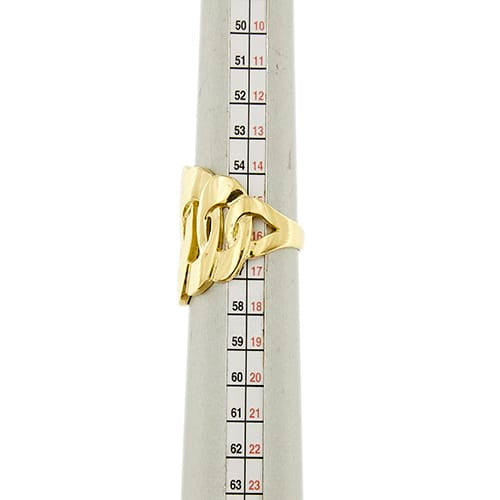 Bague 56 Bague bandeau en or jaune 18 ct à mailles ovales 58 Facettes 33892