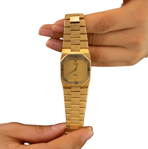 Montre Rolex - Montre Cellini en or jaune 18 carats, années 1970-1980 58 Facettes